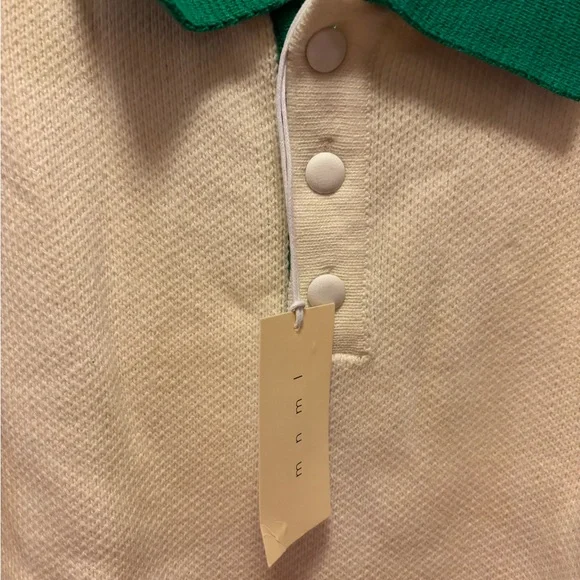 MNML Men’s Polo Knit Green/White Sweater Size Medium BNWT - Picture 7 of 11